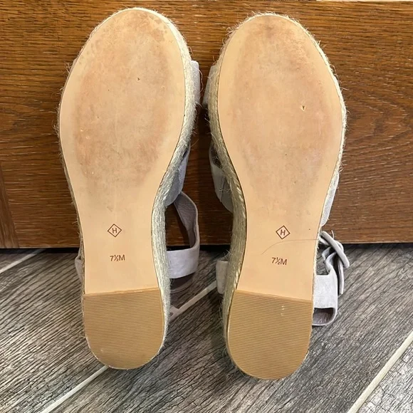 GUC Halogen Emery Gray Suede Platform Espadrille, size 7.5 - Picture 8 of 8